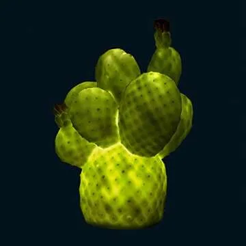 Goodnight Light Cactus Lamp, Pale Green