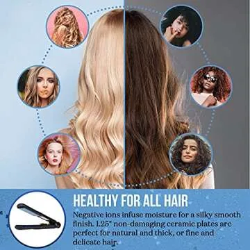 HAI Convertible Ceramic Hair Straightener with 5 Temp Levels