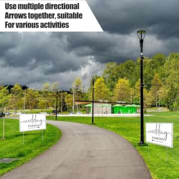 Stylish Double-Sided Wedding Parking Directional Signs