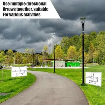 Stylish Double-Sided Wedding Parking Directional Signs