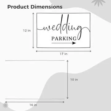 Stylish Double-Sided Wedding Parking Directional Signs