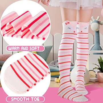 Buy Anlisim Girls Knee High Socks Fun Styles for Kids