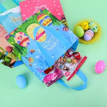 Iioscre 8 PCS Reusable Easter Gift Bags for Kids