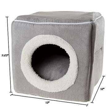 Cozy Cat House with Removable Cushion for Small Pets