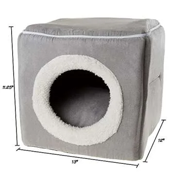 Cozy Cat House with Removable Cushion for Small Pets