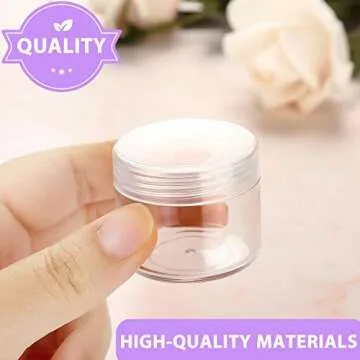 50 Pieces 20g Empty Clear Plastic Cosmetic Pot Jars