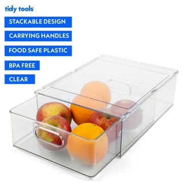 Clear Plastic Refrigerator Organizer Bins for Smart Storage