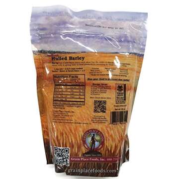 Grain Place Foods | Non-GMO Organic Hulled Barley | Made in the USA | 2 lb Bag