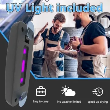 Brennenstuhl Windshield Repair Kit for Chips and Cracks, Rock Chip Repair Kit Windshield, for All Car Windshield Crack Repair Kit to Repair Scratches, with Curing and Pressurizing Device (Orange)