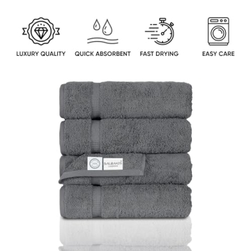 SALBAKOS Luxury Bath Towel Set - 100% Turkish Cotton