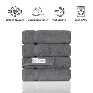 SALBAKOS Luxury Bath Towel Set - 100% Turkish Cotton