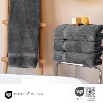 SALBAKOS Luxury Bath Towel Set - 100% Turkish Cotton