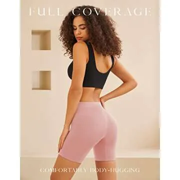 SIMIYA Slip Shorts for Women, Smooth Seamless Slip Shorts for Under Dresses, Stretch Workout Yoga Biker Shorts