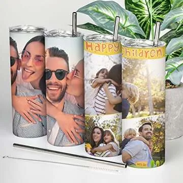 D·S 8 Pack Sublimation Tumblers 20 oz Skinny Stainless Steel Insulated Straight Sublimation Tumbler Blank with Straw, Lid, Brush Individual Gift Box and Shrink Wrap