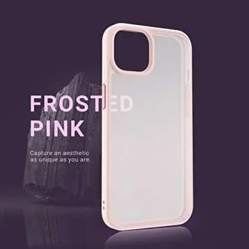 TORRAS Shockproof for iPhone 14 Case & for iPhone 13 Case Military Grade Drop Tested Shockproof Protective Hard Back Slim Case for iPhone 13/14 6.1'', Chalk Pink-Guardian Series