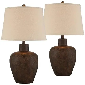 Elegant 27" Tall Regency Hill Glenn Table Lamps Set of 2