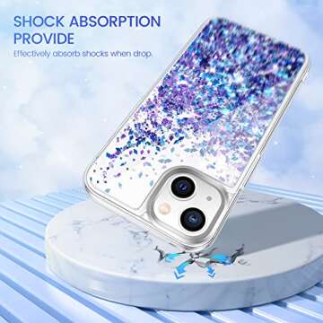 Caka iPhone 13/14 Glitter Case with Screen Protector