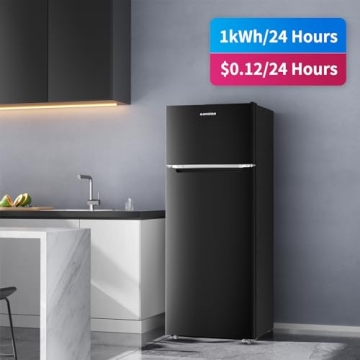 BANGSON 7.7 Cu.Ft Refrigerator with Freezer, Apartment Size Fridge with Top Freezer, Large Capacity,...