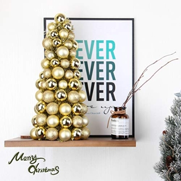 Costyleen 16 Inch Christmas Ball Tree for Festivities