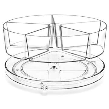 10.6-inch Lazy Susan Organizer with 5 Removable Bins