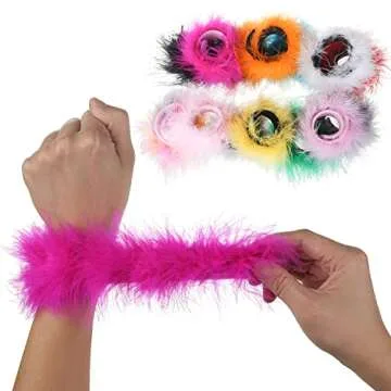 Stylish Cooluckday 2Pcs Feather Slap Bracelets - Versatile Cuff Accessories