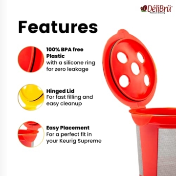DeliBru Reusable K Cups for Eco-Friendly Brewing