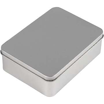 Juvale Silver Metal Cookie Tins - Versatile Gift Storage 6-Pack