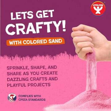 Hygloss Colored Craft Sand - Eco-Friendly Art Material for Kids