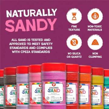 Hygloss Colored Craft Sand - Eco-Friendly Kids Art Supply