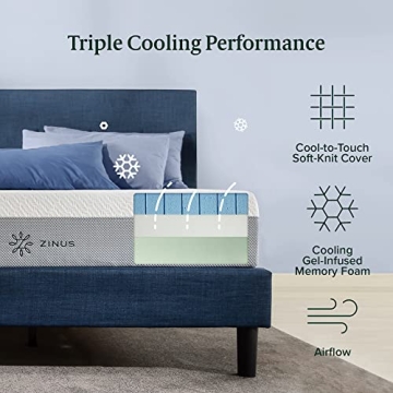 Zinus 14 Inch Ultra Cooling Gel Mattress for Ultimate Comfort