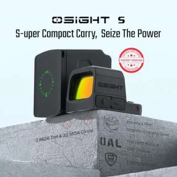 OSIGHT S | Compact Multi-Reticle Micro Enclosed Sight - Parallax-Free with Charging Cover