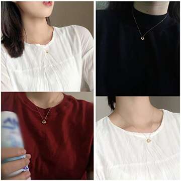 Tiny Moon Necklace for Women - Elegant Sterling Silver Jewelry