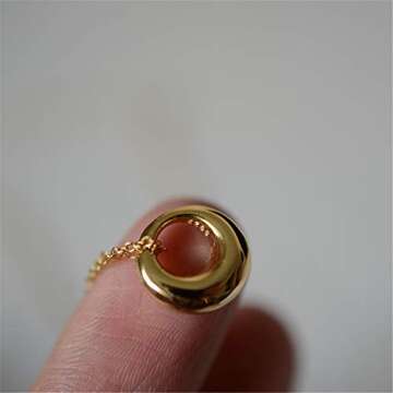 Tiny Moon Necklace for Women - Elegant Sterling Silver Jewelry