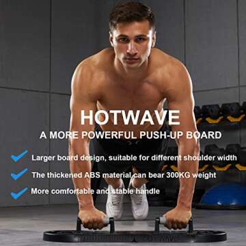 HOTWAVE Push Up Board Fitness,Foldable 20 in 1 Push Up Bar at Home Gym,Pushups Handles for Floor,Portable Workout Equipment