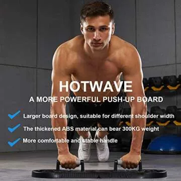 HOTWAVE Push Up Board Fitness,Foldable 20 in 1 Push Up Bar at Home Gym,Pushups Handles for Floor,Portable Workout Equipment