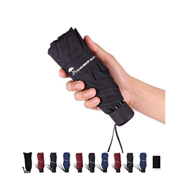 SY COMPACT Travel Umbrella - Ultra Lightweight, Portable Mini Umbrella for Travel