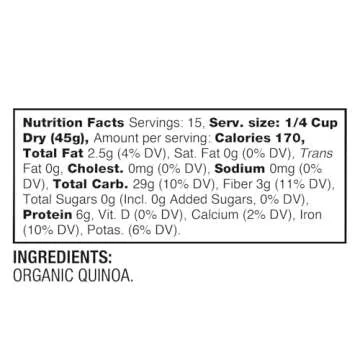 BetterBody Foods Organic Quinoa, Vegan, Gluten Free, Low Glycemic Rice Replacement, 24 ounce