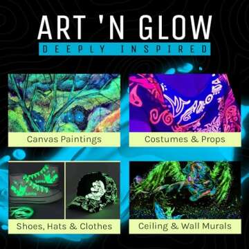 Glow In The Dark Acrylic Paint - Neutral Paints with 5+ Color Options for Art Paintings, Decorations, Outdoor & Indoor Art Craft for Adults, Students and Kids - 1 Ounce (Neutral Green)