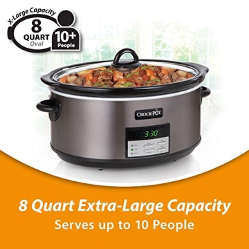 Crock-Pot 8-Quart Slow Cooker with Auto Warm Setting