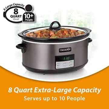 Crock-Pot 8-Quart Slow Cooker with Auto Warm Setting