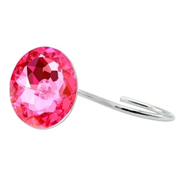BEAVO Decorative Pink Shower Curtain Hooks Set of 12