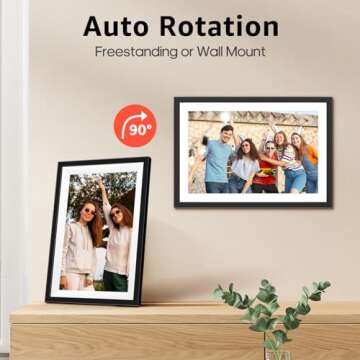 2 Pack WiFi Digital Picture Frame, 10.1 Inch Smart Digital Photo Frame with 64GB storage, 1280x800 IPS Touch Screen Digital Picture Frames Load from Phone, Easy Setup to Share Photos&Videos via Frameo