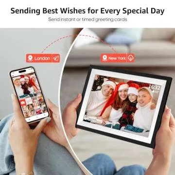 2 Pack WiFi Digital Picture Frame, 10.1 Inch Smart Digital Photo Frame with 64GB storage, 1280x800 IPS Touch Screen Digital Picture Frames Load from Phone, Easy Setup to Share Photos&Videos via Frameo