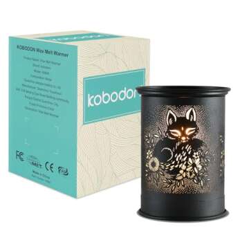 kobodon Metal Wax Warmer Candle Wax Burner, Electirc Wax Melt Warmer Candle Melter and Wax Warmer for Home Office Decor(Fox)