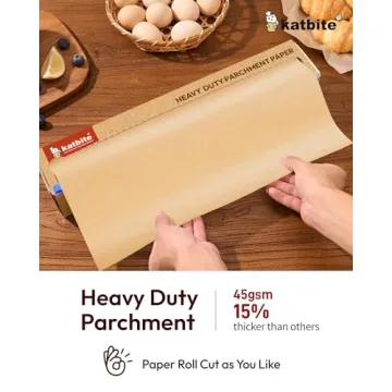 Katbite Unbleached Parchment Paper Roll 15 x 210 ft