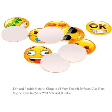 MORCART Resuable Emoji Stickers Funny Icons Decorative Drink Marker, 84pcs Party Gift for Kids Frien...