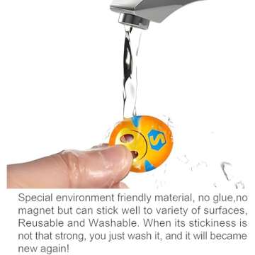 MORCART Resuable Emoji Stickers Funny Icons Decorative Drink Marker, 84pcs Party Gift for Kids Friends, Personalized Your Life, Removable & Washable