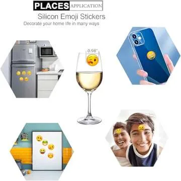 MORCART Emoji Stickers: Fun Drink Markers for Parties