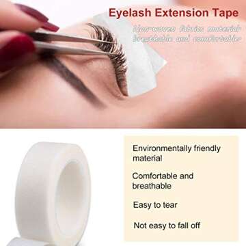 False Eyelash Extension kit, MYSWEETY 19PCS Professional Eyelashes Kit with Flat Mannequin Head, Lash Practice Kit Eyelash Grafting Training Tool Kit for Beginners Makeup Practice Eye Lashes Graft