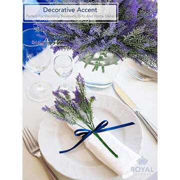 Royal Imports Artificial Lavender Purple Flowers - 12 Single Stems for Bouquet, Home Patio Decoratio...